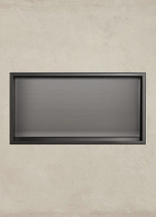 Vtw Living - Inbouwnis Badkamer - Geborsteld Gun Metal - 60 x 30 x 10 cm