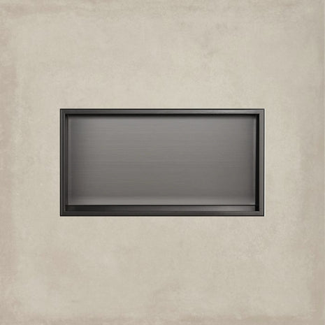 Vtw Living - Inbouwnis Badkamer - Geborsteld Gun Metal - 60 x 30 x 10 cm
