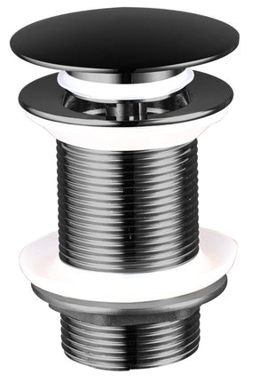 Vtw Living - Clickwaste afvoerplug Zwart - 5/4 - Met overloopgat