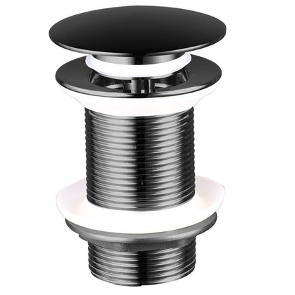 Vtw Living - Clickwaste afvoerplug Zwart - 5/4 - Met overloopgat
