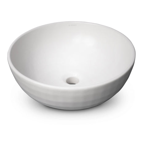 Vtw Living - Waskom Rond Mat Wit Keramiek - Opbouwwaskom 40 cm