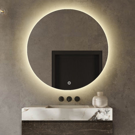 Badkamerspiegel Rond 60 cm met LED Verlichting en Verwarming - Frameloos
