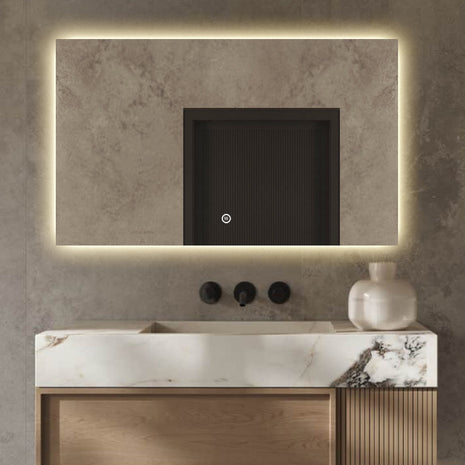 Badkamerspiegel met Verlichting - Anti Condens Verwarming - Dimbaar - Spiegel - 80 x 60 cm