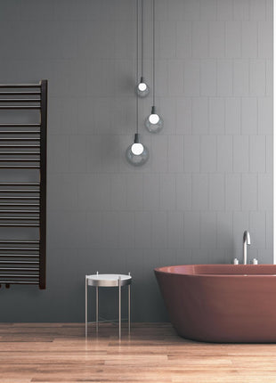 Vtw Living - Handdoekradiator Badkamer met Aansluit Set en Thermostaat - 1200 × 500 mm - Mat Zwart