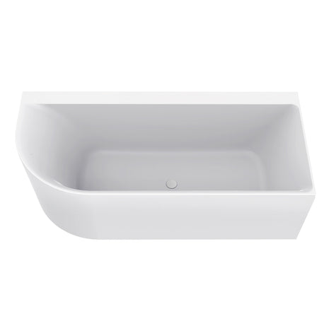 Vtw Living - Hoekbad - Ligbad Glans Wit 180 × 80 Cm - Rechts