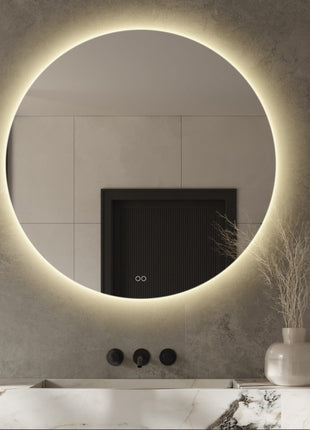 Badkamerspiegel Rond 60 cm met LED Verlichting en Verwarming - Frameloos