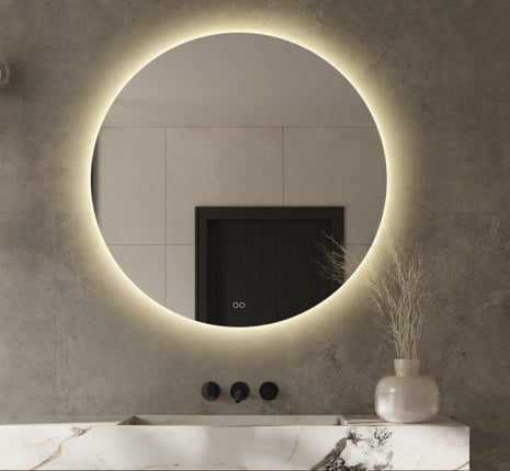 Badkamerspiegel Rond 120 cm met LED Verlichting en Verwarming - Frameloos