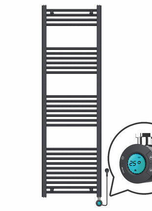 Vtw Living - Handdoekradiator Elektrisch 1600 × 500 mm - Mat Zwart - 700 Watt