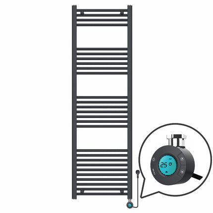 Vtw Living - Handdoekradiator Elektrisch 1600 × 500 mm - Mat Zwart - 700 Watt