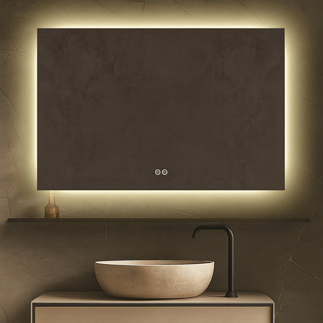 Vtw Living - Badkamerspiegel met Verlichting en Verwarming - Spiegel - 120 x 75 cm