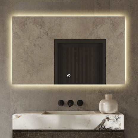 Vtw Living - Badkamerspiegel met Verlichting en Verwarming - Spiegel - 160 x 80 cm