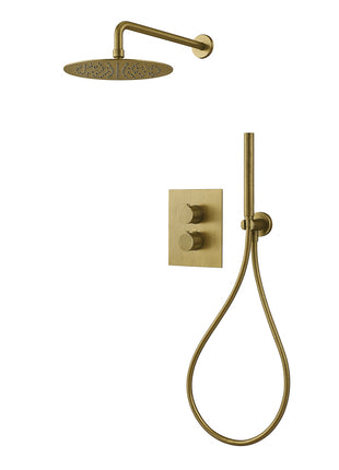 Vtw Living - Regendoucheset Met Thermostatische Mengkraan - Regendouche Goud - 30 cm