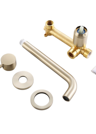 Vtw Living - Inbouwkraan Compleet met Inbouwdeel - Messing Geborsteld Goud
