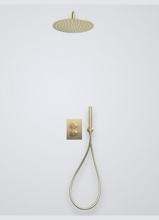 Vtw Living - Regendoucheset Met Thermostatische Mengkraan - Regendouche Goud - 30 cm