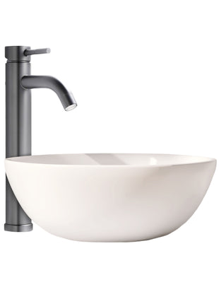 Vtw Living - Mengkraan - Wastafelkraan Gun Metal Grijs - 30 cm hoog