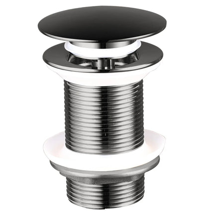 Vtw Living - Clickwaste afvoerplug Gun Metal Grijs - 5/4 - Met overloopgat