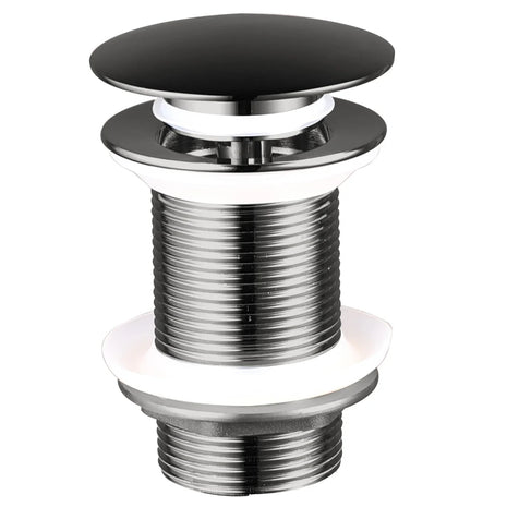Vtw Living - Clickwaste afvoerplug Gun Metal Grijs - 5/4 - Met overloopgat