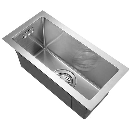 Vtw Living - RVS Spoelbak 16,5 X 38,5 Cm - Inclusief Aansluitset - Zonder Kraangat