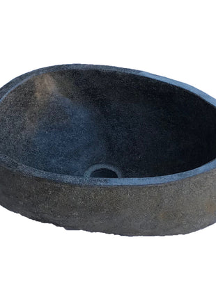 Vtw Living - Waskom Riviersteen - Natuursteen - Grijs - 40 x 15 cm