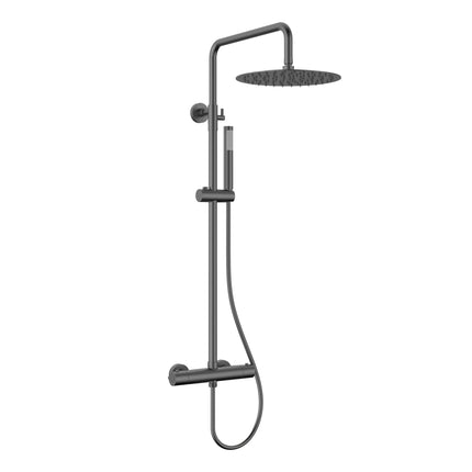 Vtw Living - Regendouche Gun Metal 30 cm - Thermostatische mengkraan