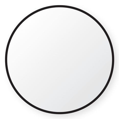 Badkamerspiegel Met Zwart Frame - Zwarte Rand - Spiegel Rond - 80 cm
