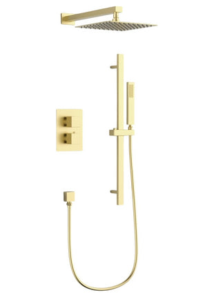 Vtw Living - Inbouw Regendouche met thermostatische mengkraan - Messing goud - 25 cm