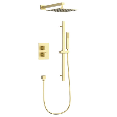 Vtw Living - Inbouw Regendouche met thermostatische mengkraan - Messing goud - 25 cm