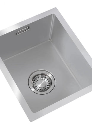 Vtw Living - RVS Spoelbak 28,5 x 34,5 cm - Inclusief Aansluitset - Zonder Kraangat