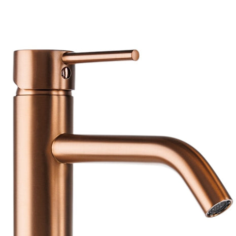 Vtw Living - Mengkraan - Wastafelkraan Geborsteld Brons  - Kraan Wastafel - 17 cm hoog