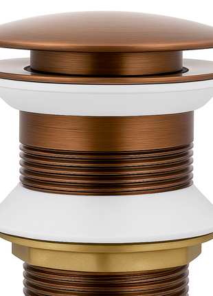 Vtw Living - Clickwaste Afvoerplug Geborsteld Brons - 5/4 - Zonder Overloopgat