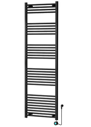Handdoekradiator Elektrisch met Digitale Thermostaat - Radiator Badkamer - 1800 × 600 mm - Mat zwart - 900 Watt