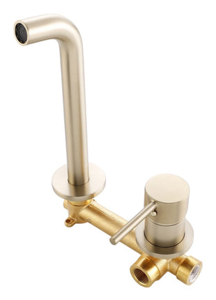 Vtw Living - Inbouwkraan Compleet met Inbouwdeel - Messing Geborsteld Goud