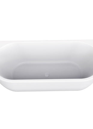 Vtw Living - Half Vrijstaand Bad - Ligbad - Glans Wit 180×80 cm