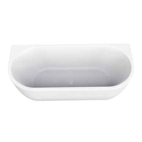 Vtw Living - Half Vrijstaand Bad - Ligbad - Glans Wit 180×80 cm