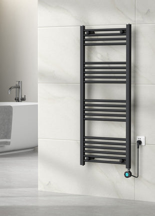 Vtw Living - Handdoekradiator Elektrisch 1200 × 500 mm - Mat Zwart - 500 Watt