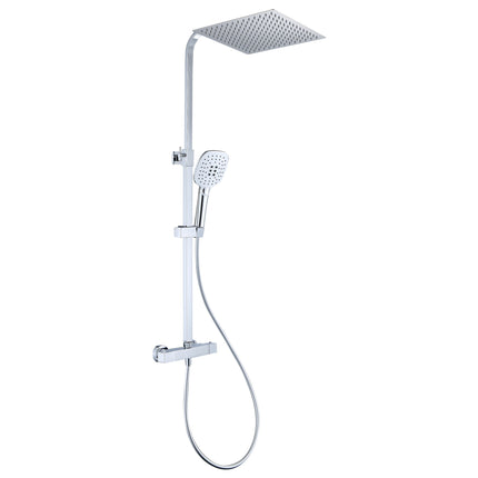 Vtw Living - Regendoucheset Met Thermostatische Mengkraan - Regendouche Chroom - 25 cm