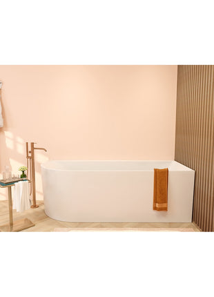 Vtw Living - Hoekbad - Ligbad Mat Wit 180 × 80 Cm - Rechts