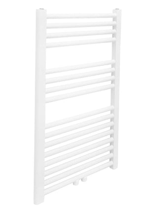 Vtw Living - Handdoekradiator Badkamer met Aansluit Set en Thermostaat - 800 × 500 mm - Mat Wit