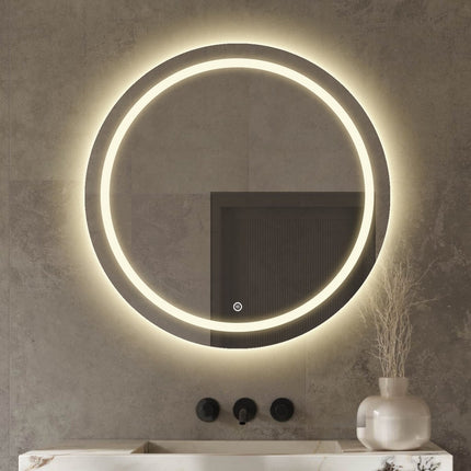 Vtw Living - Badkamerspiegel Rond met LED Verlichting en Verwarming 80 cm