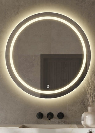 Vtw Living - Badkamerspiegel Rond met LED Verlichting en Verwarming 60 cm