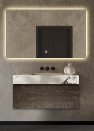 Vtw Living - Badkamerspiegel met Verlichting en Verwarming - Spiegel - 160 x 80 cm