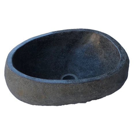 Vtw Living - Waskom Riviersteen - Natuursteen - Grijs - 40 x 15 cm