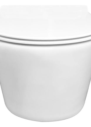 Vtw Living - Hangtoilet Glans Wit - Toiletpot Randloos Met Toiletbril - Softclose Zitting - Hangend