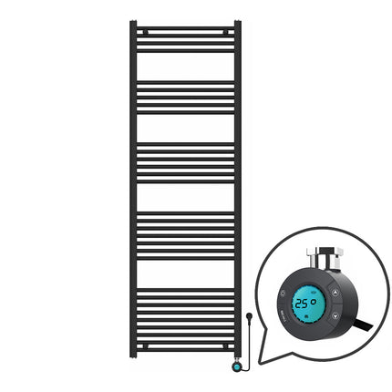 Vtw Living - Handdoekradiator Elektrisch 1800 × 600 mm - Mat Zwart - 900 Watt