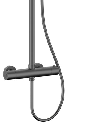 Vtw Living - Regendouche Gun Metal 30 cm - Thermostatische mengkraan