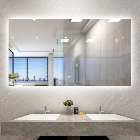 Vtw Living - Badkamerspiegel Met Verlichting En Verwarming - 160 X 80 Cm