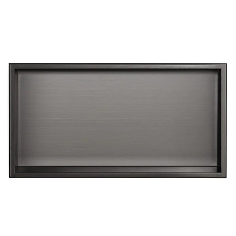Vtw Living - Inbouwnis Badkamer - Geborsteld Gun Metal - 60 x 30 x 10 cm