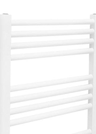 Vtw Living - Handdoekradiator Badkamer met Aansluit Set en Thermostaat - 800 × 500 mm - Mat Wit