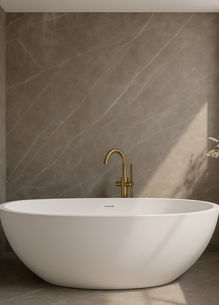 Vtw Living Vrijstaand Bad Ovaal - Ligbad - Mat Wit 170×78 cm