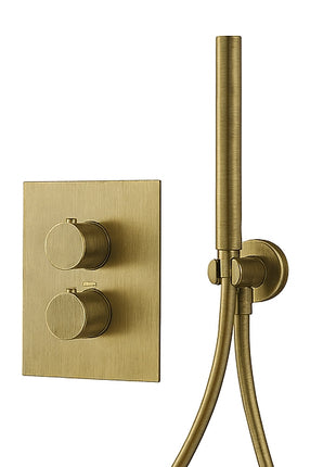 Vtw Living - Regendoucheset Met Thermostatische Mengkraan - Regendouche Goud - 30 cm